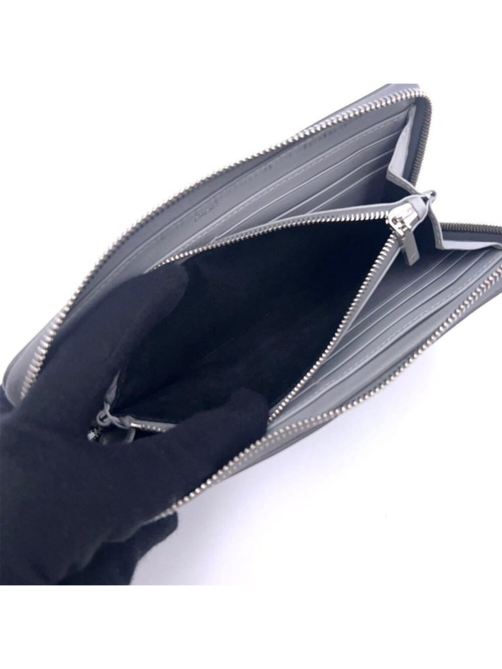 Dior CD Diamond Wallet Zip Around Gray - Picture 5 of 9